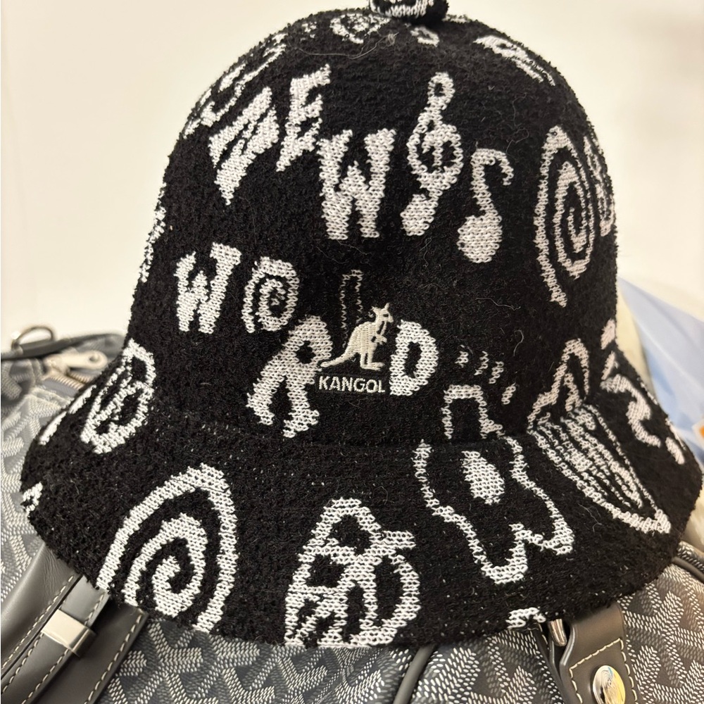 Kangol Black and White Bermuda Casual Hat